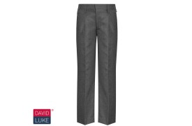 Grey Flat Front Trousers